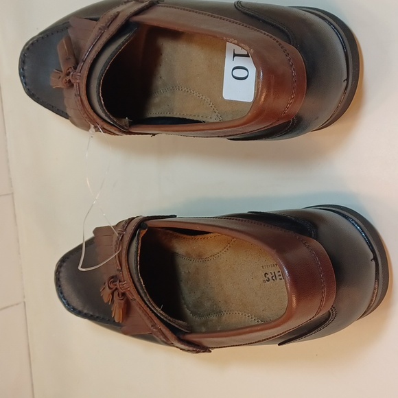 Dockers Mens Leather Too Tone Brown   Chunky Loafer Shoes 10M New main image 6